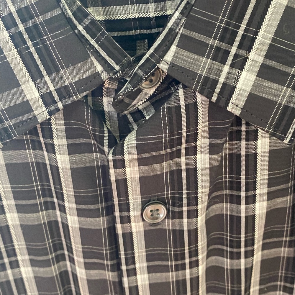 Men's Black Plaid Shirt Apt 9 NWT XL - Picture 3 of 5